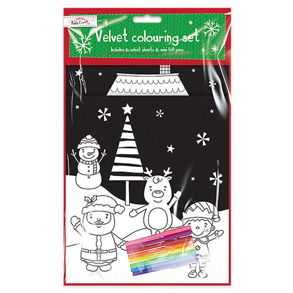 Christmas Velvet Colouring Set 2pk