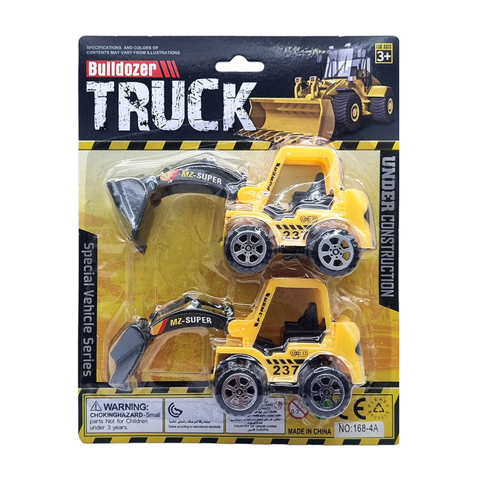 Bulldozer Truck Construction Mini Vehicle 2pk