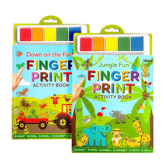 Finger Print Farm / Jungle Activity Book