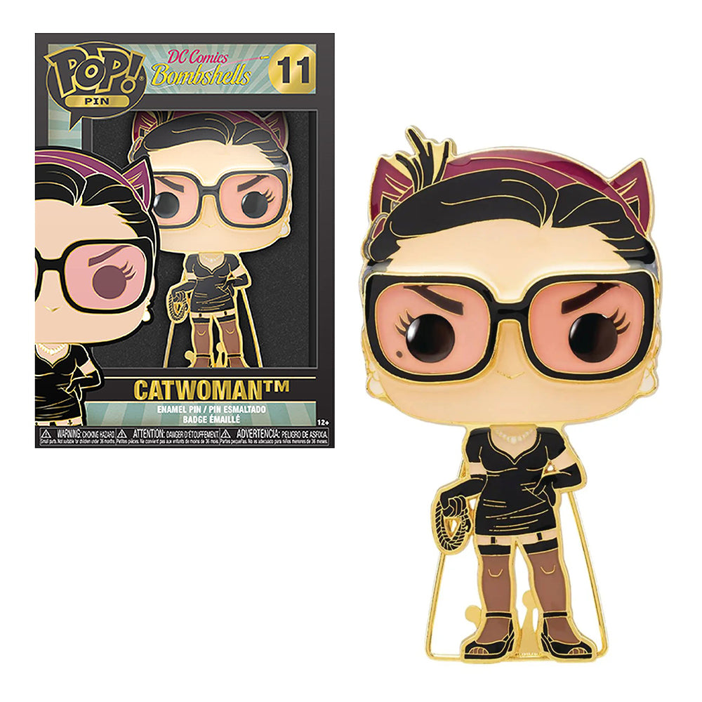 Funko POP Pin DC Comics Bombshells Catwoman Collectible 4" Enamel Pin Badge