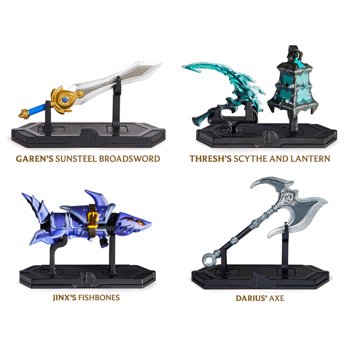 League Of Legends True Metal Weaponry Collectible 4pk