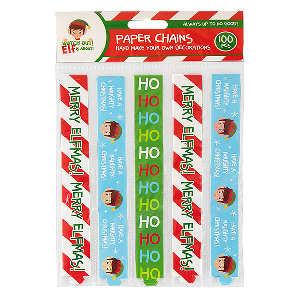 Christmas Elf Paper Chains 100pk