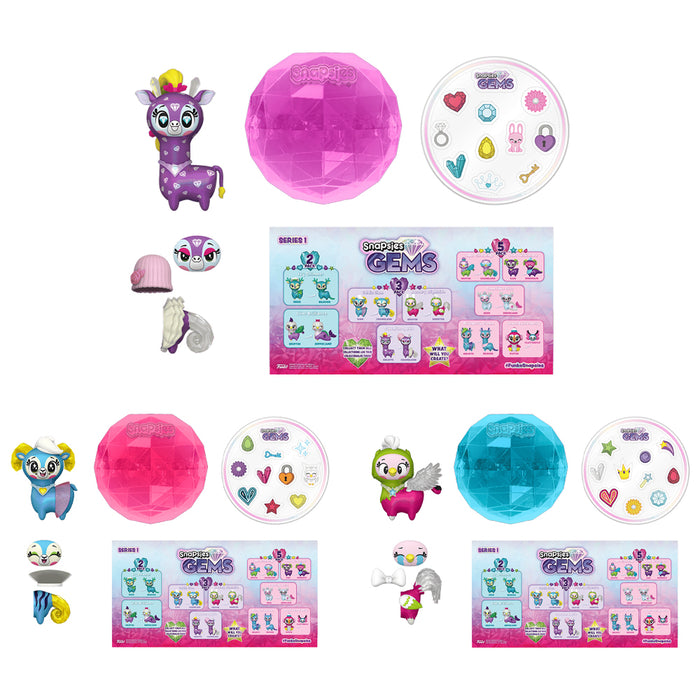 Funko Snapsies Gems Mix & Match 3 Pack Series 1 Collectible Figure Play Set