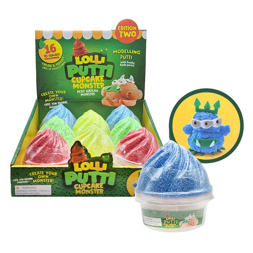 LolliPutti Cupcake Monster Modelling Putty With Freaky Body Parts Tub