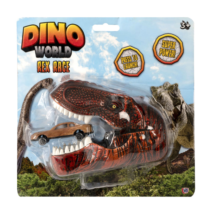 Dino World Super Launch T-Rex Dinosaur Head & Car Playset