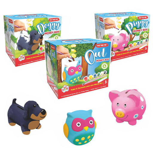 Paint & Decorate Your Own Animal Money Box Craft Kit