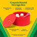 Crayola Round Storage Box Organiser - Red