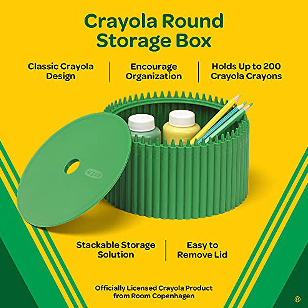 Crayola Round Storage Box Organiser - Mountain Meadow