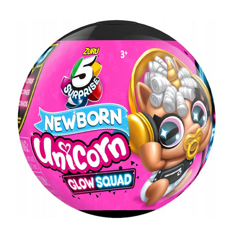 Zuru 5 Surprise Toys Newborn Unicorn Glow Squad Blind Capsule