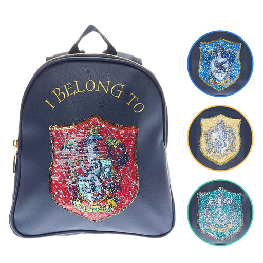 Harry Potter Hogwarts Houses Reversible Sequin Backpack