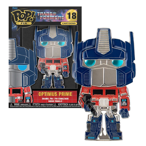 Funko POP Pin Transformers Optimus Prime Collectible 4" Enamel Pin Badge