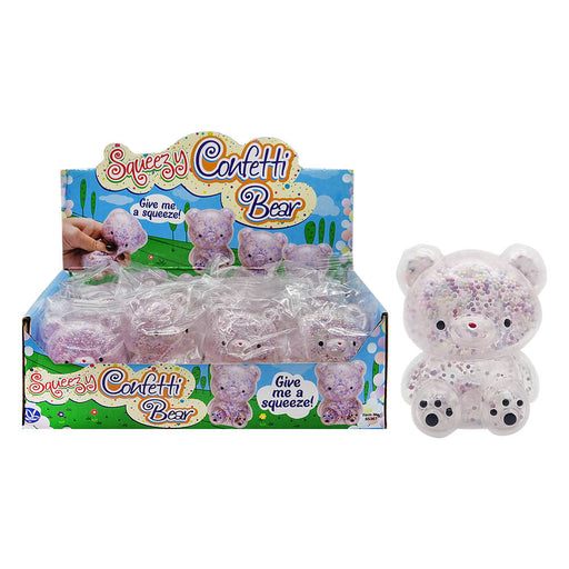 Squeezy Confetti Teddy Bear Fidget Sensory Toy