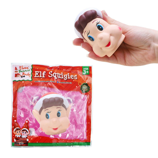 Christmas Squishy Elf Head Slow-Rising Squeezy Sensory Toy