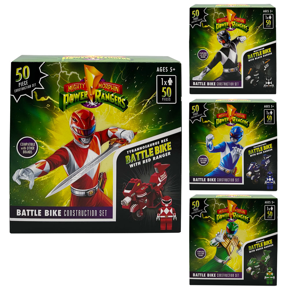 Mighty Morphin Power Rangers Battle Bike 50pc Construction Set