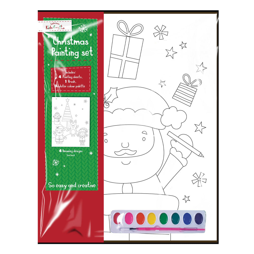 Christmas Painting Set With 4 Sheets