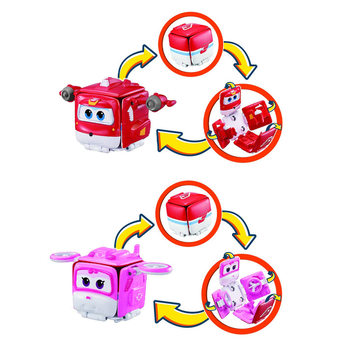 Super Wings Flip Jett & Dizzy Transforming 2pk Figure Set