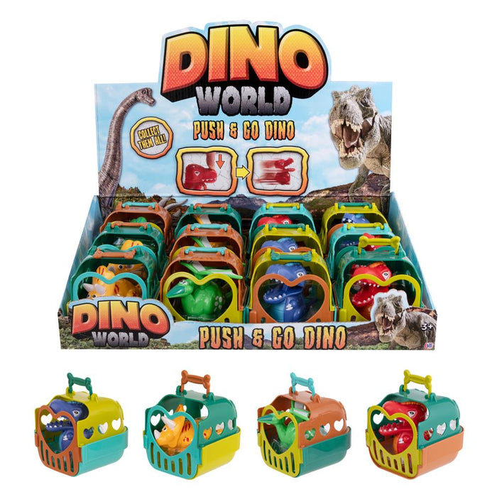 Dino World Dinosaur Push & Go Figure In Carry Case