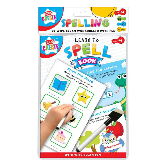 Learn To Spell Educational Wipe Clean A5 Book