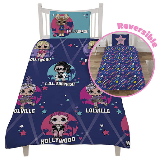 LOL Surprise Hollywood Super Soft Reversible Single Duvet Set