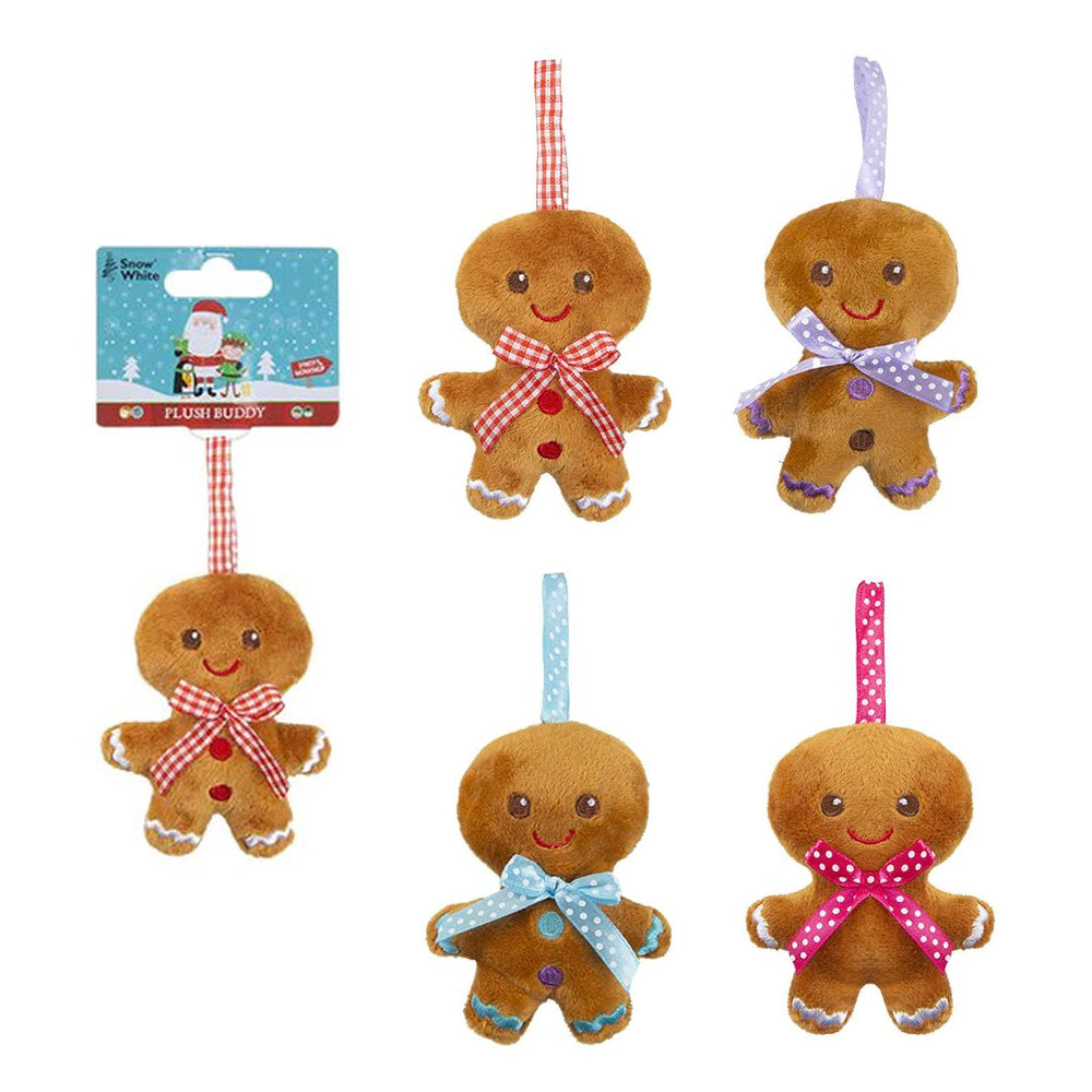 Christmas Gingerbread Mini Plush Buddy With Ribbon 9cm Toy