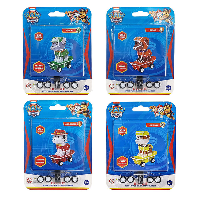 Paw Patrol Buildable Figure DIY Kit With Pull-Back Mechanism Toy