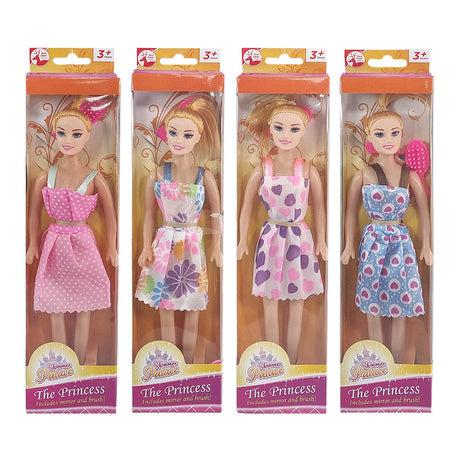 Shimmer Palace The Princess 10" Doll With Mirror & Brush