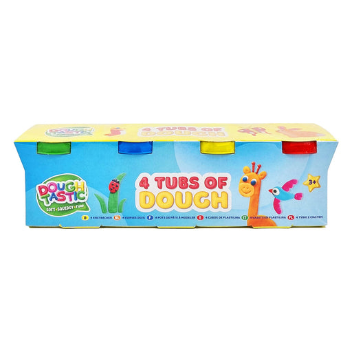 Doughtastic Soft Squidgy Fun Dough Tub 4pk