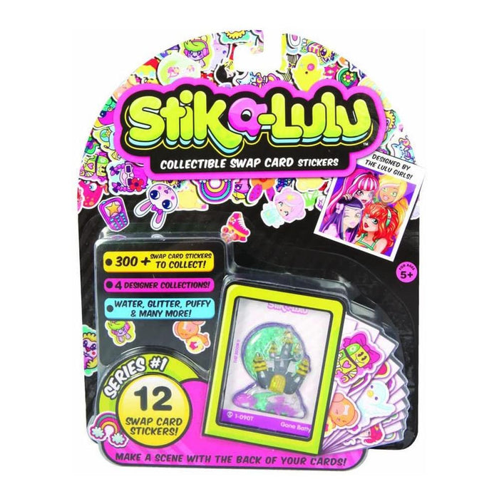 Stick-A-Lulu Collectible Swap Card Stickers 12pk