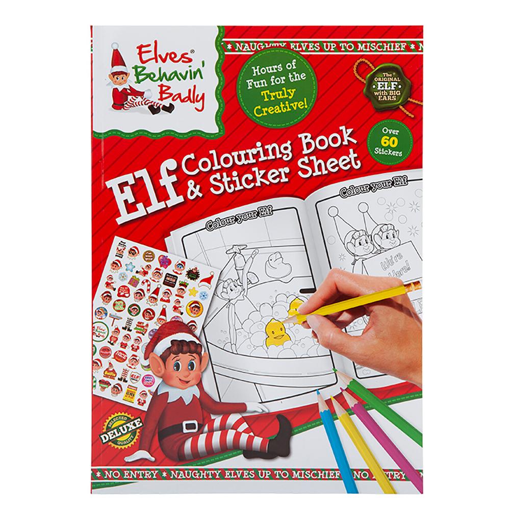 Christmas Elf Colouring Book & Sticker Sheet